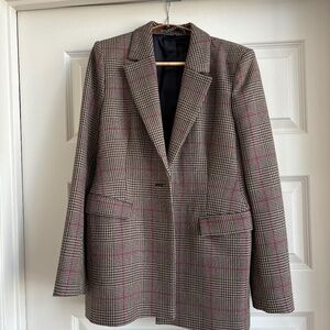 & other stories hourglass houndstooth blazer